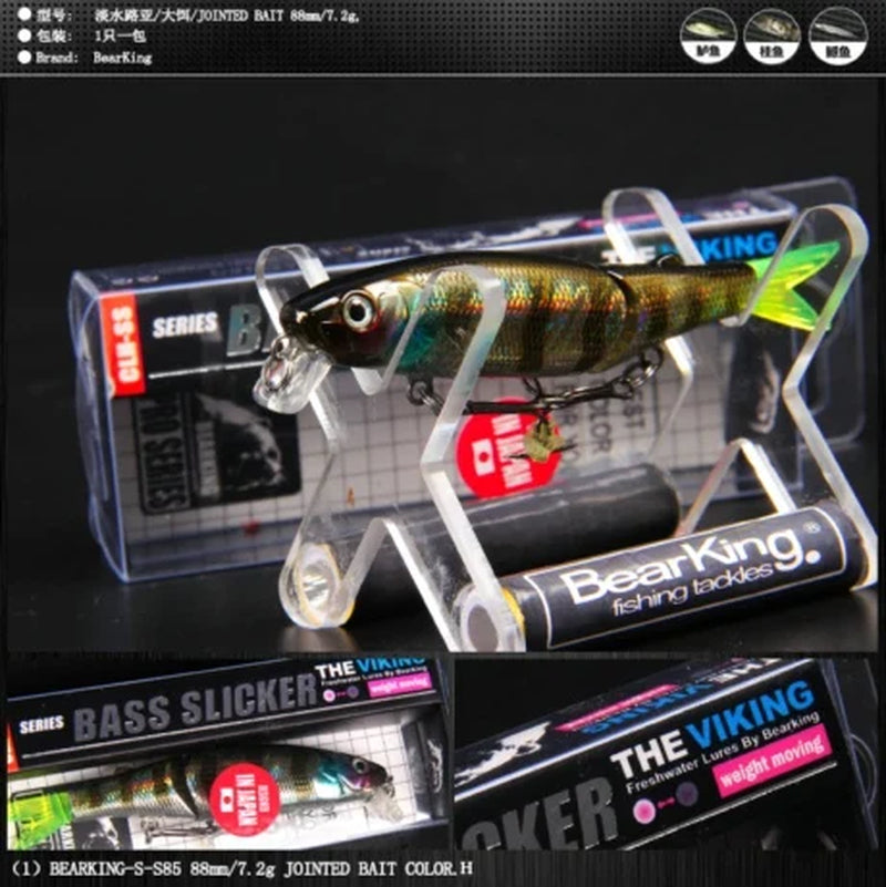 Brand 1PC AS-S85 Hard Fishing Lures Minnow 9Cm 7.2G Artificial Baits Deep Diving Wobblers Fishing Tackles