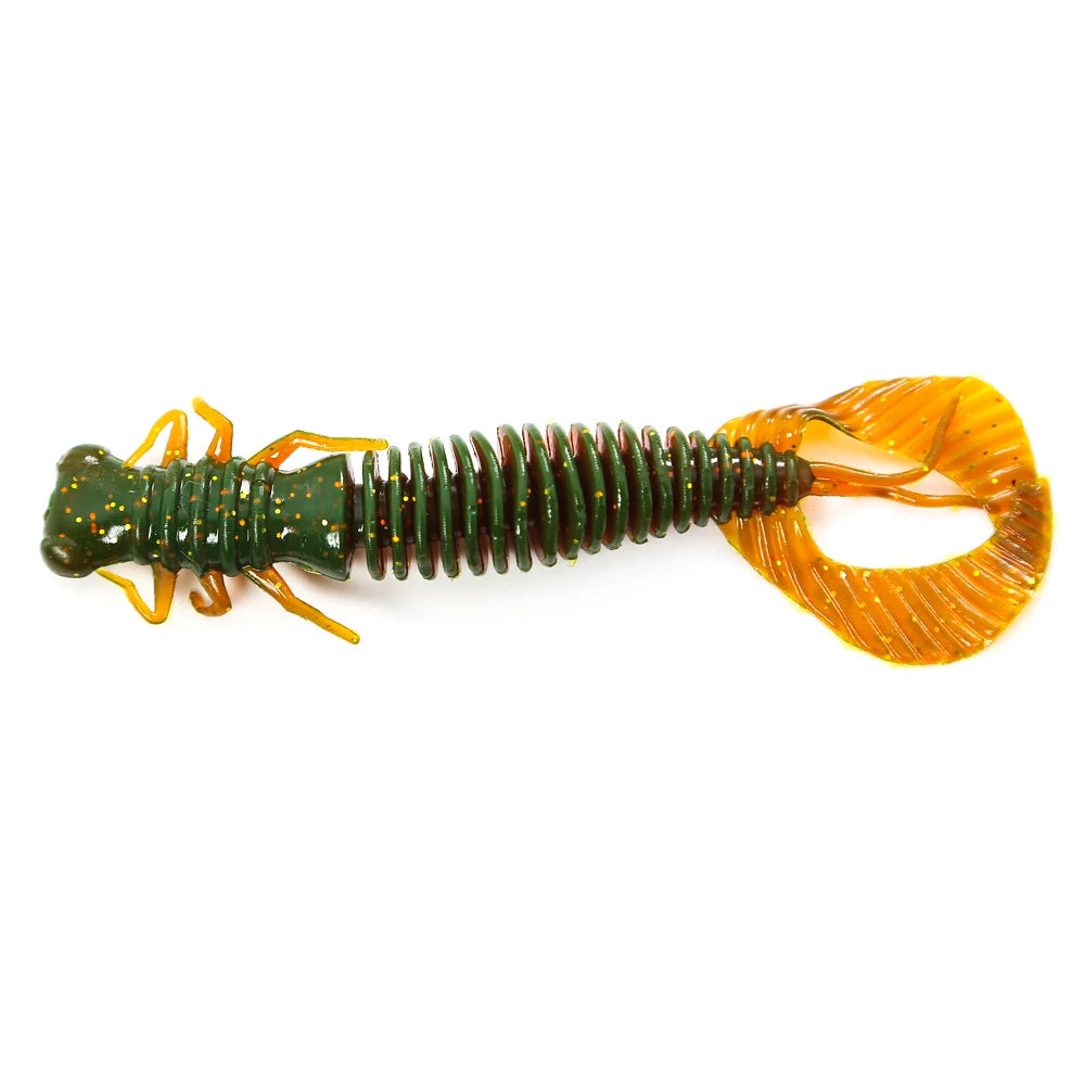 Larva Soft Fishing Lures Artificial Lures Silicone Wobblers for Pike Swimbait Jigging Plastic Baits Worm