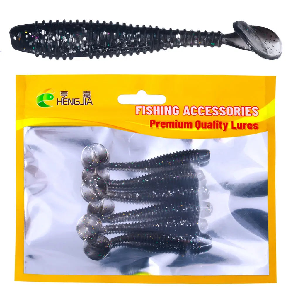Rubber Spinning Baits False Bait Perch Baits Silicone Lures for Fishing Artificial Swimbaits for Bass Carp Tackle