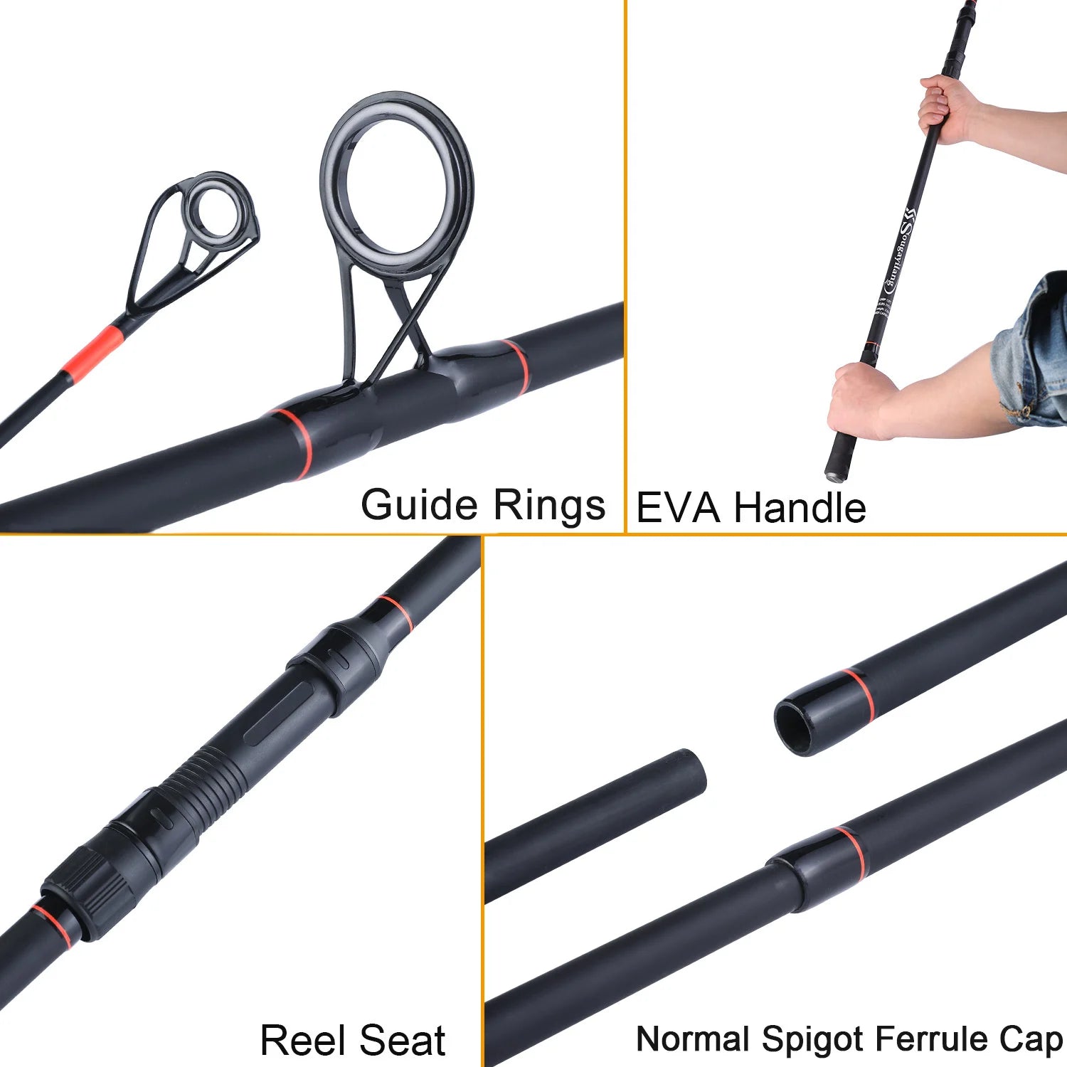 3.0M/ 3.6M 6/7 Sections Carp Fishing Rod Feeder Hard Carbon Fiber Fishing Rod Travel Fishing Pole Fishing Tackle