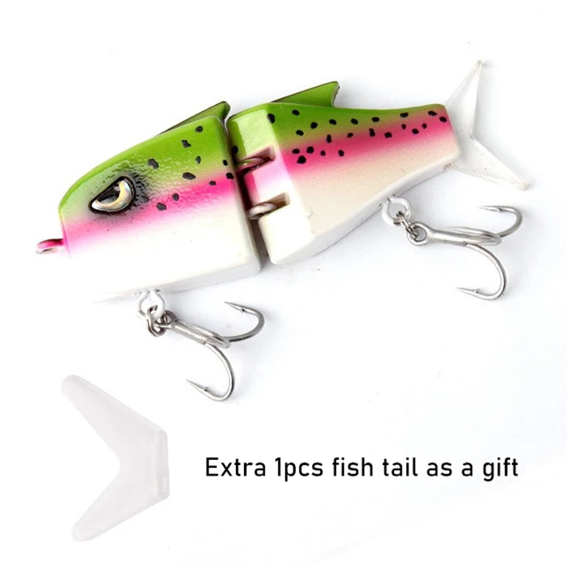 1PCS 6Cm 11G Swimbaits Fishing Lures 2 Joints 3D Printed Bionic Bait Hard Crankbaits for Bass Trout Pike Fishing Accessories