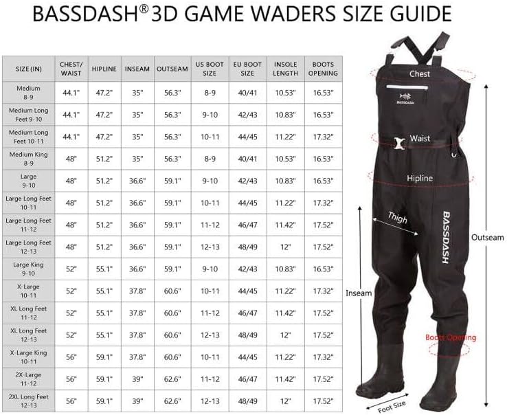 Bassdash 3D Anglerhose Wathose Wader Ultra High Strength Black Plaid Nylon PVC Angeln Jagd Wathosen Für Männer