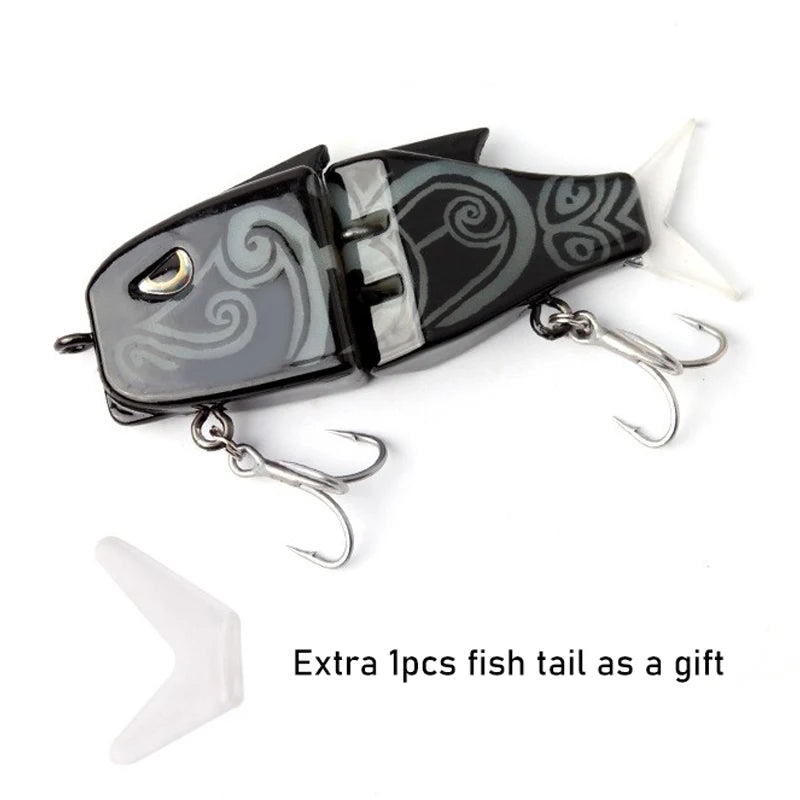 1PCS 6Cm 11G Swimbaits Fishing Lures 2 Joints 3D Printed Bionic Bait Hard Crankbaits for Bass Trout Pike Fishing Accessories