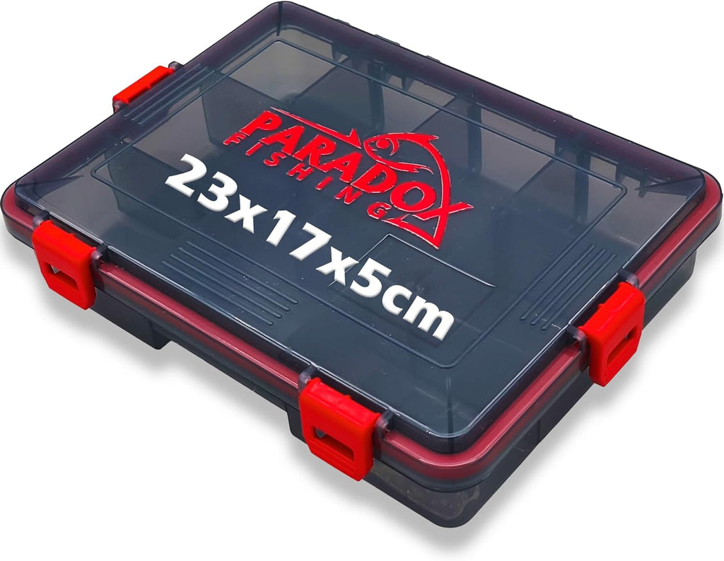 Paradox Fishing Wasserdichte Köderboxen I S 23X17,5X5Cm I Angelbox Köderbox Angeln Angelkoffer Groß Tackle Box Angeln Angelkasten - Für Angelzubehör
