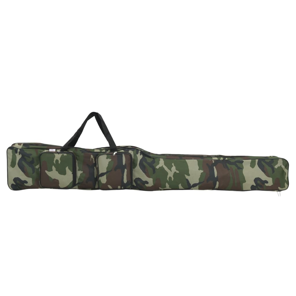 VidaXL fishing rod bag 150 cm camouflage oxford fabric green