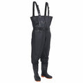 Vidaxl wading suit with boots and belt size 43 black