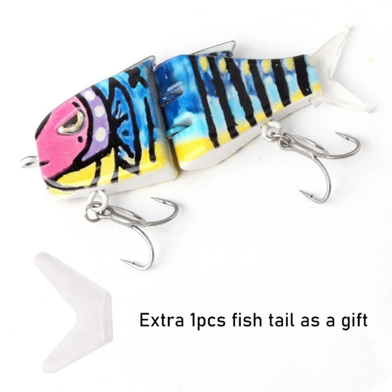 1PCS 6Cm 11G Swimbaits Fishing Lures 2 Joints 3D Printed Bionic Bait Hard Crankbaits for Bass Trout Pike Fishing Accessories