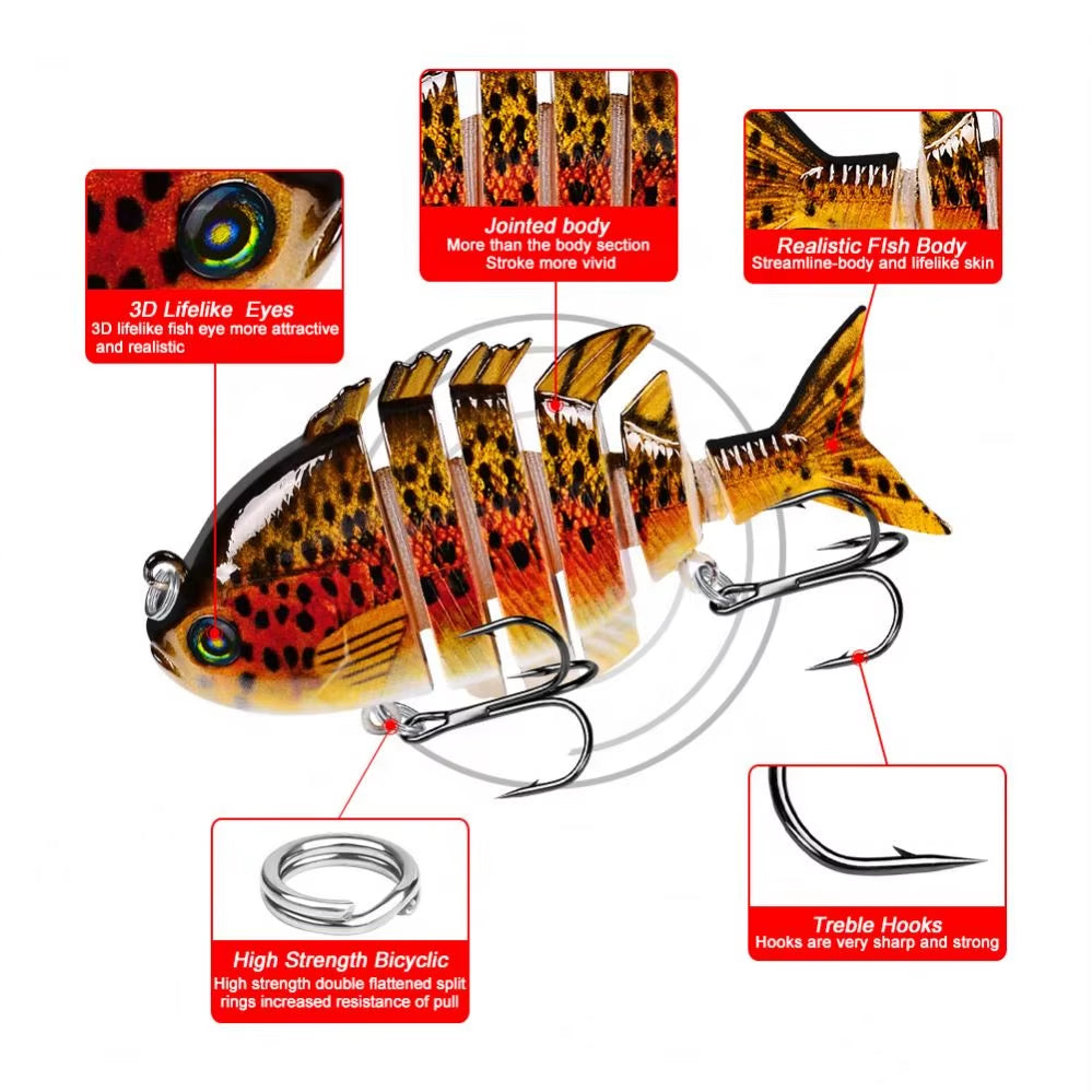 Bluegill Swimbait Fishing Lures 8Cm 14G Sunfish Artificial Hard Bait Cran Bass Baits Fishing Tackle