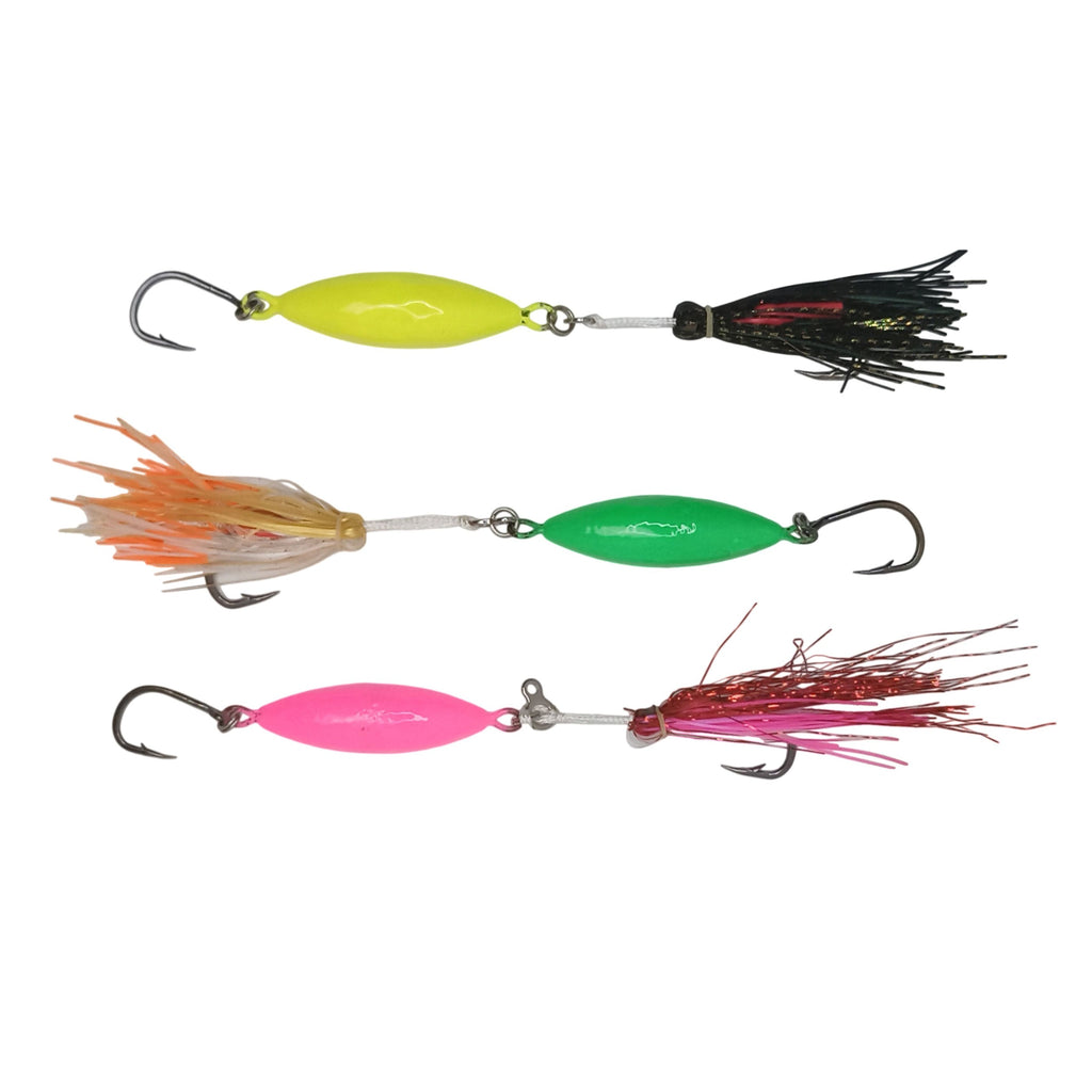 Swimerz Eddy Bomber Jig, 120gm, Super Glow, 3 pack-1