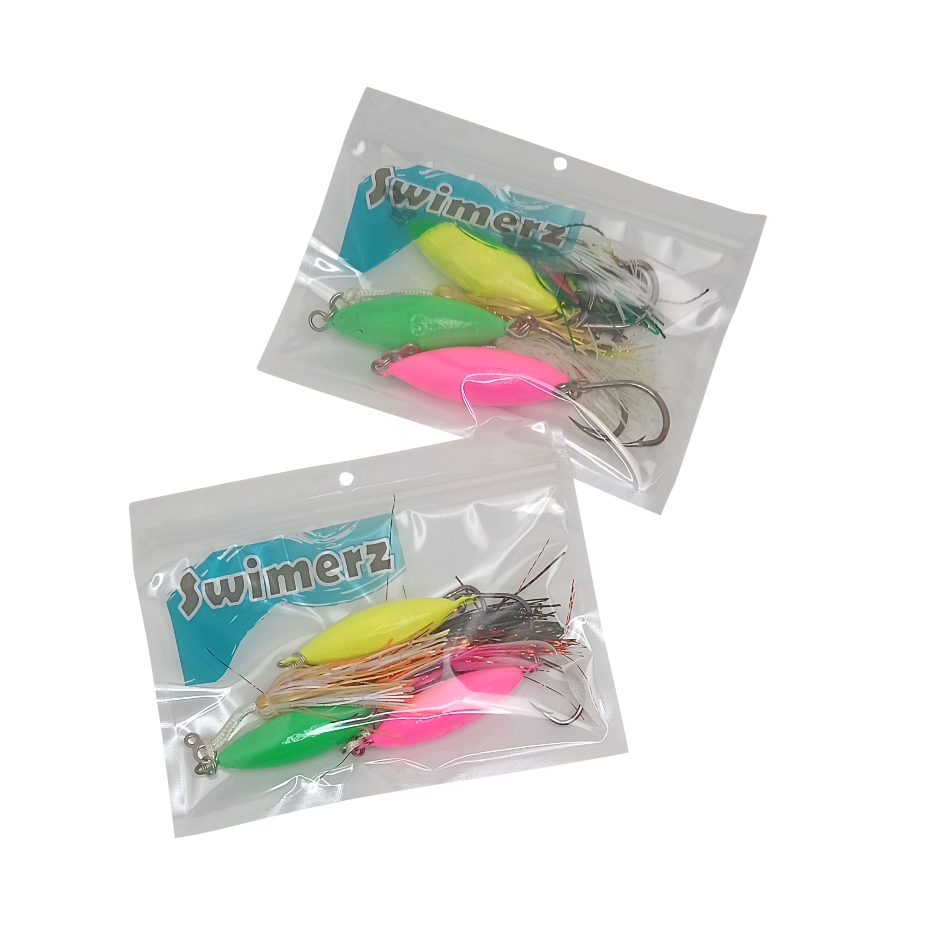 Swimerz Eddy Bomber Jig, 120gm, Super Glow, 3 pack-2