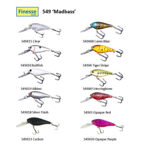 Finesse 'Madbass' Clear, 85mm Deep Diving Crankbait