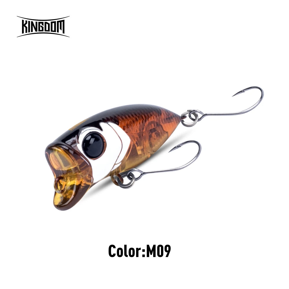 Micro Popper Topwater Fishing Lures 2.4G 35Mm Z-Action Hard Bait High Quality Floating Minnow Single Hook for Bass Pike