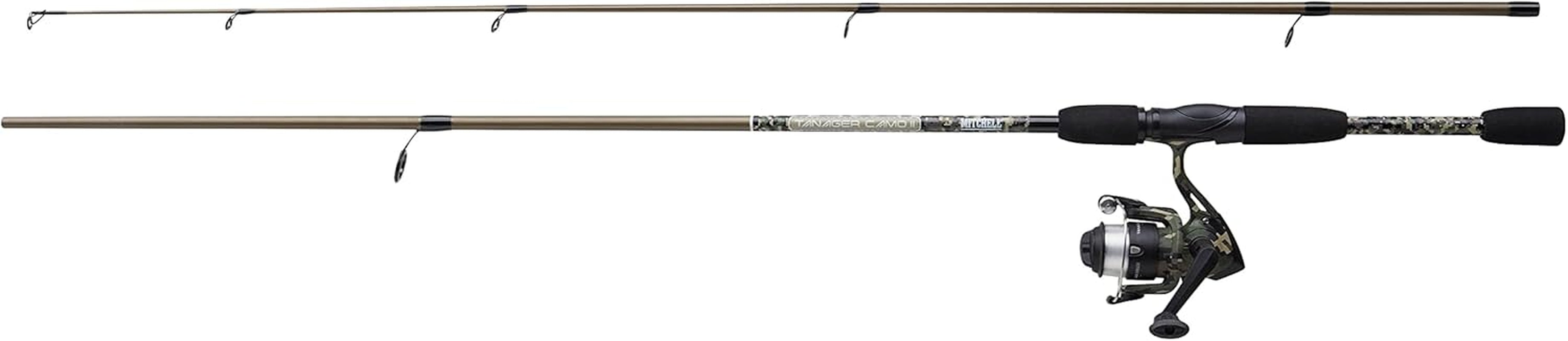 Mitchell Tanager Camo II Spin Combo | Lightweight Spinning Rod & Reel Setup for Freshwater & Predator Fishing | Perfect for Beginner Anglers | 2-Piece Combo, Unisex | Multiple Options Available