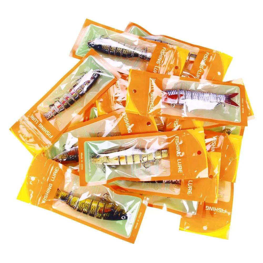 13.4Cm 18G Wobblers Pike Fishing Lures Artificial Multi Jointed Sections Artificial Hard Bait Trolling Pike Carp Fishing Tools