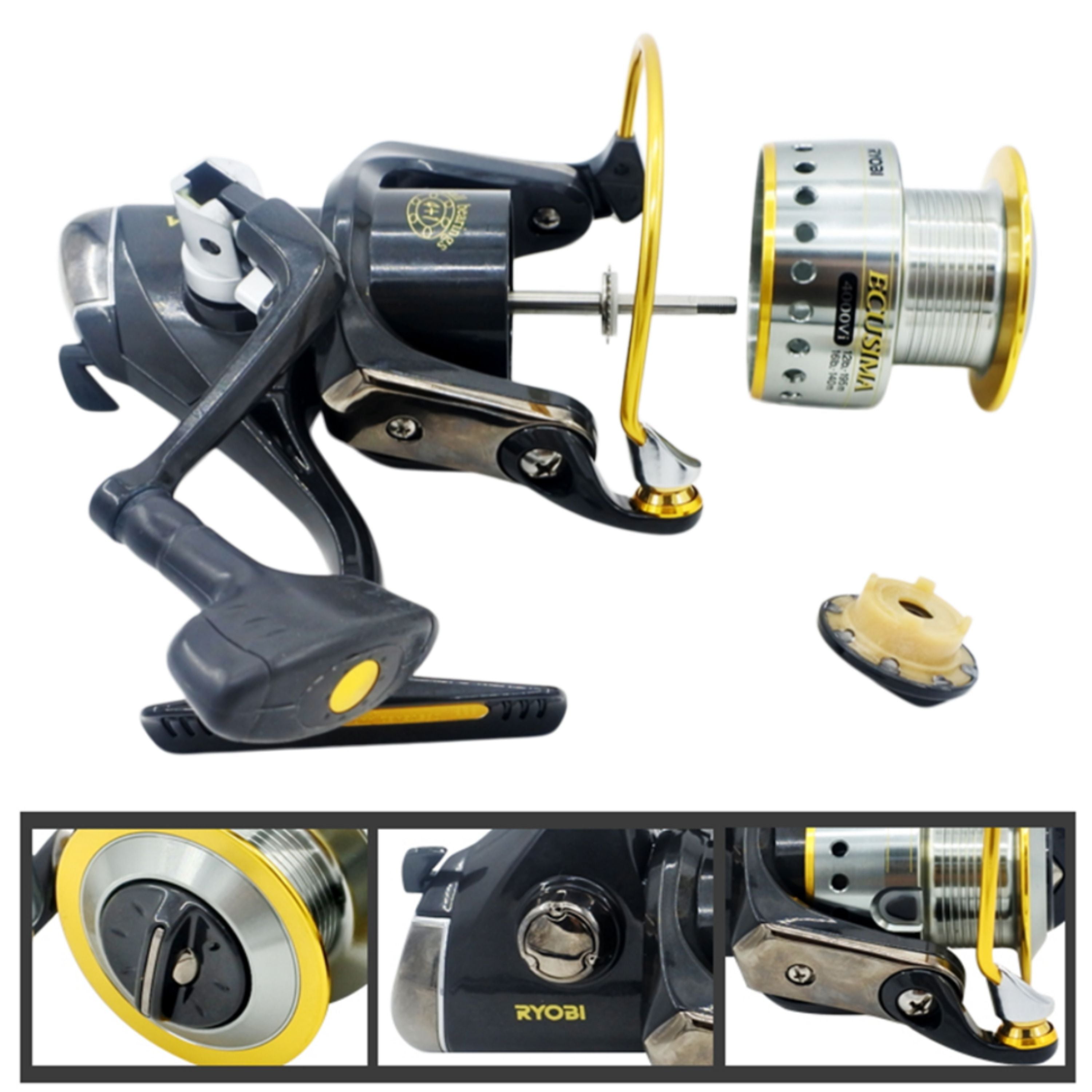 Ryobi Ecusima 3000 Spinning Reel, 5:0:1 Fast Retrieve 4+1 BB-2