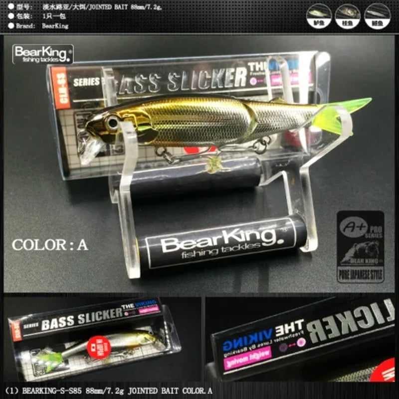 Brand 1PC AS-S85 Hard Fishing Lures Minnow 9Cm 7.2G Artificial Baits Deep Diving Wobblers Fishing Tackles