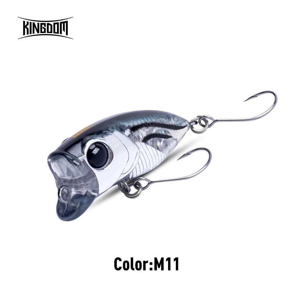 Micro Popper Topwater Fishing Lures 2.4G 35Mm Z-Action Hard Bait High Quality Floating Minnow Single Hook for Bass Pike