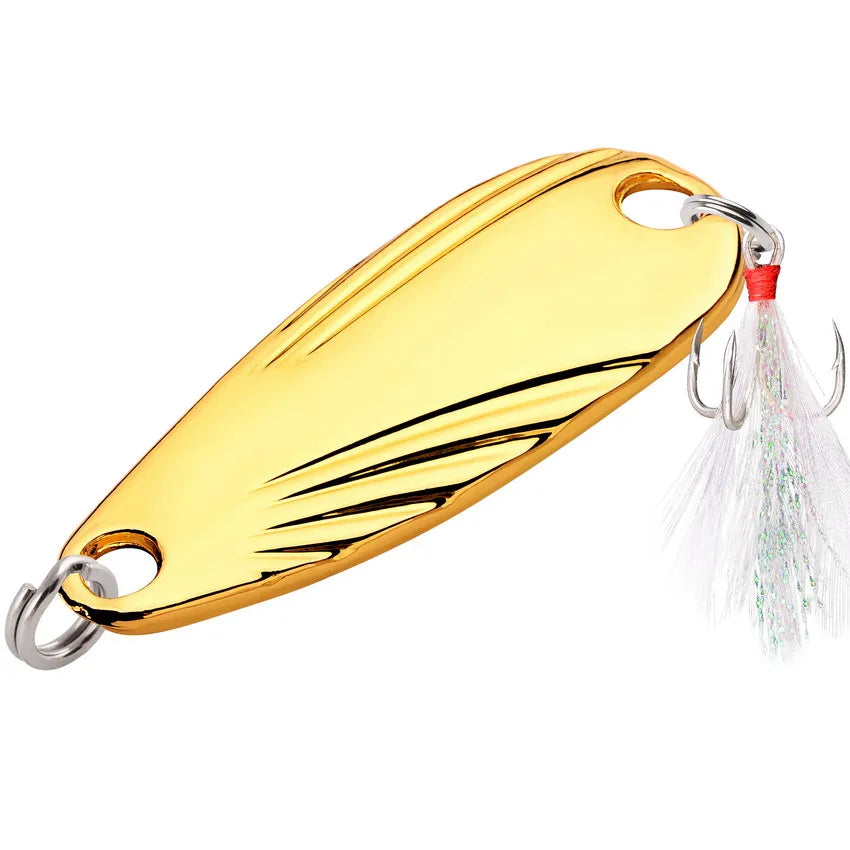 1Pcs Metal 5G-40G Fishing Lures Wobbler Spinner Bait Spoon Artificial Bass Hard Sequin Paillette Metal Steel Hook Lures